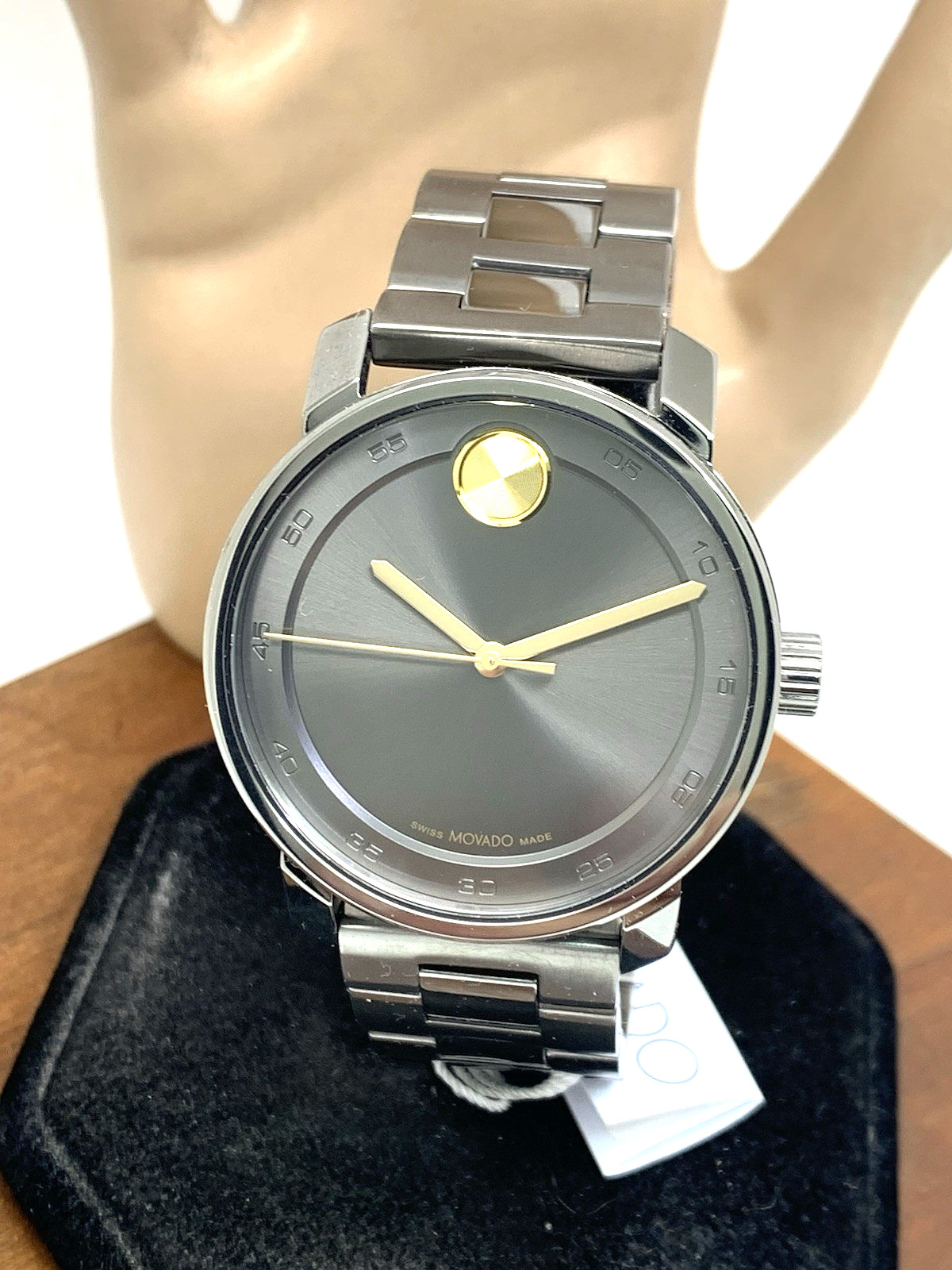 Movado Men’s Watch 3600913 Bold Gray Dial Swiss Quartz Gunmetal Stainless Steel