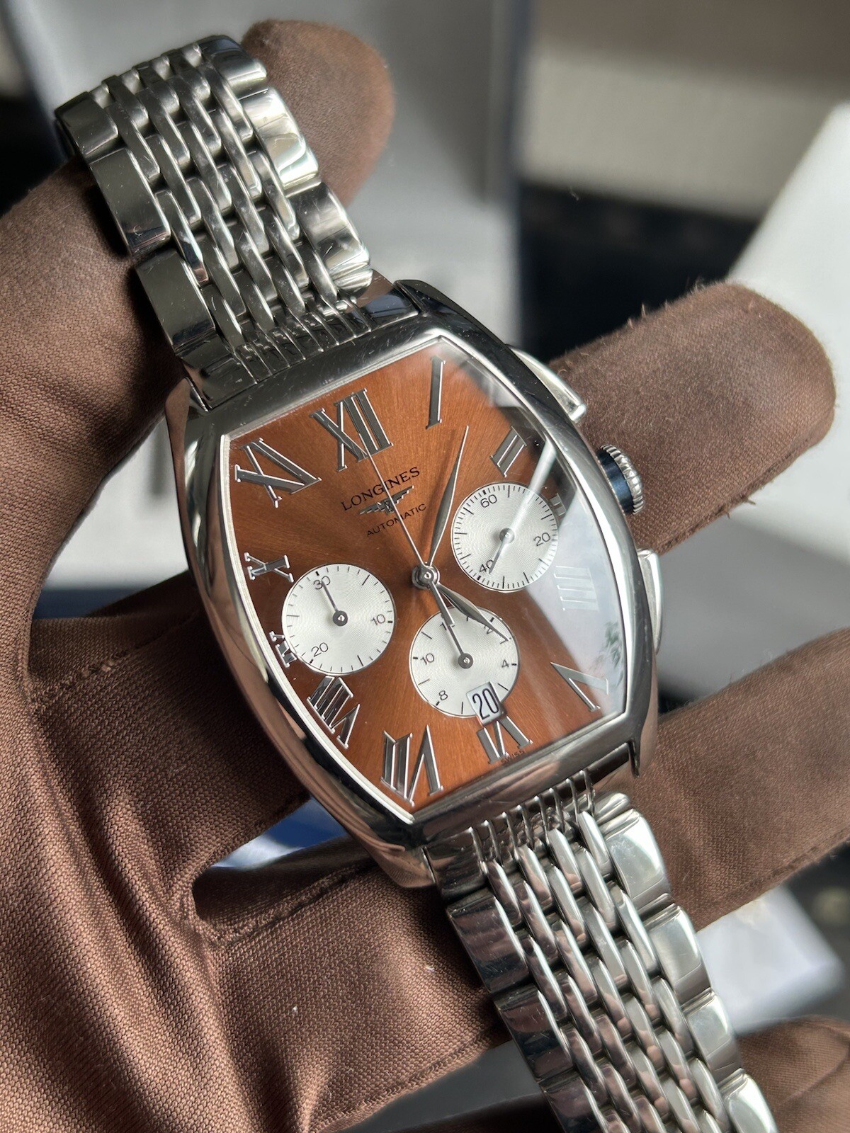 Longines Evidenza Automatic L2.643.4.78.6 Very Rare Brown Dial Immaculate