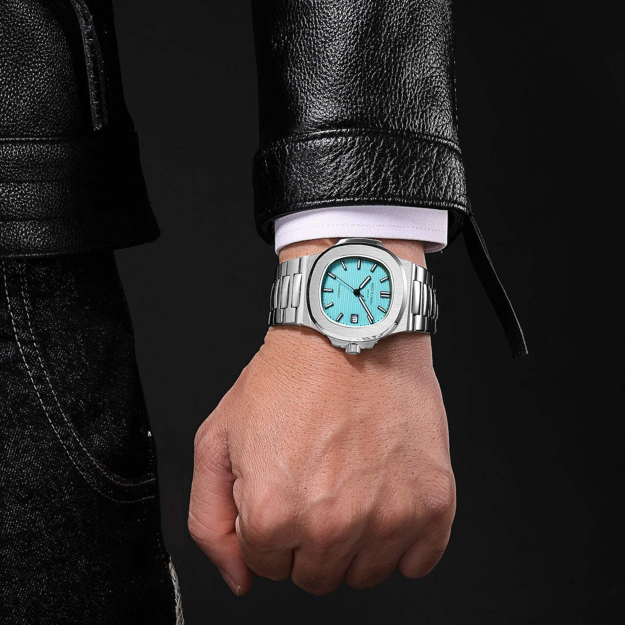 PAKOTTE FINISH do-shimasu? model Silver×FO Blue Quartz Watch VJ42 Sapphire glass