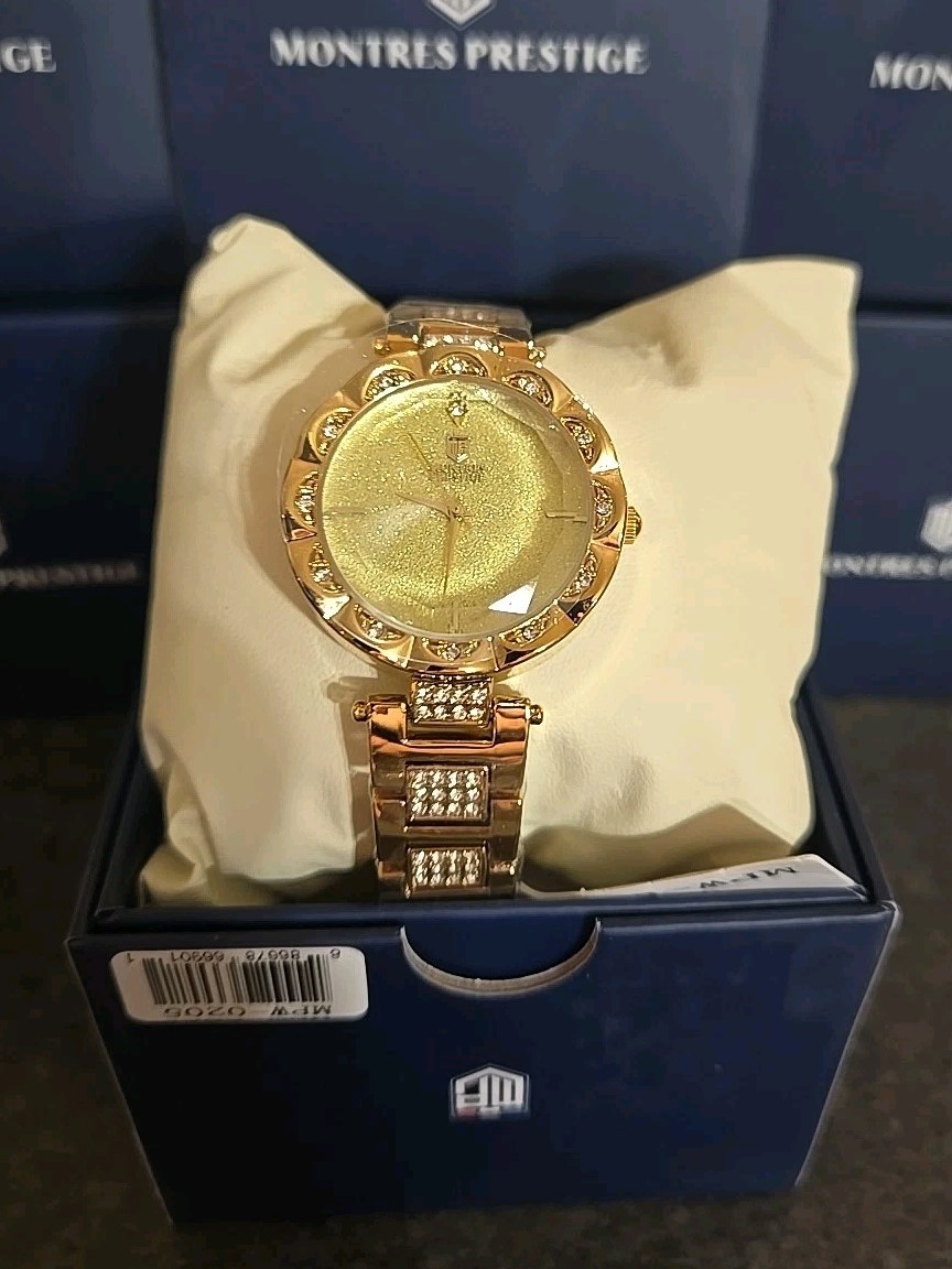 Woman’s Invicta Montres Prestige X 33mm Gold Tone And Jewels W Yellow MPW-0205