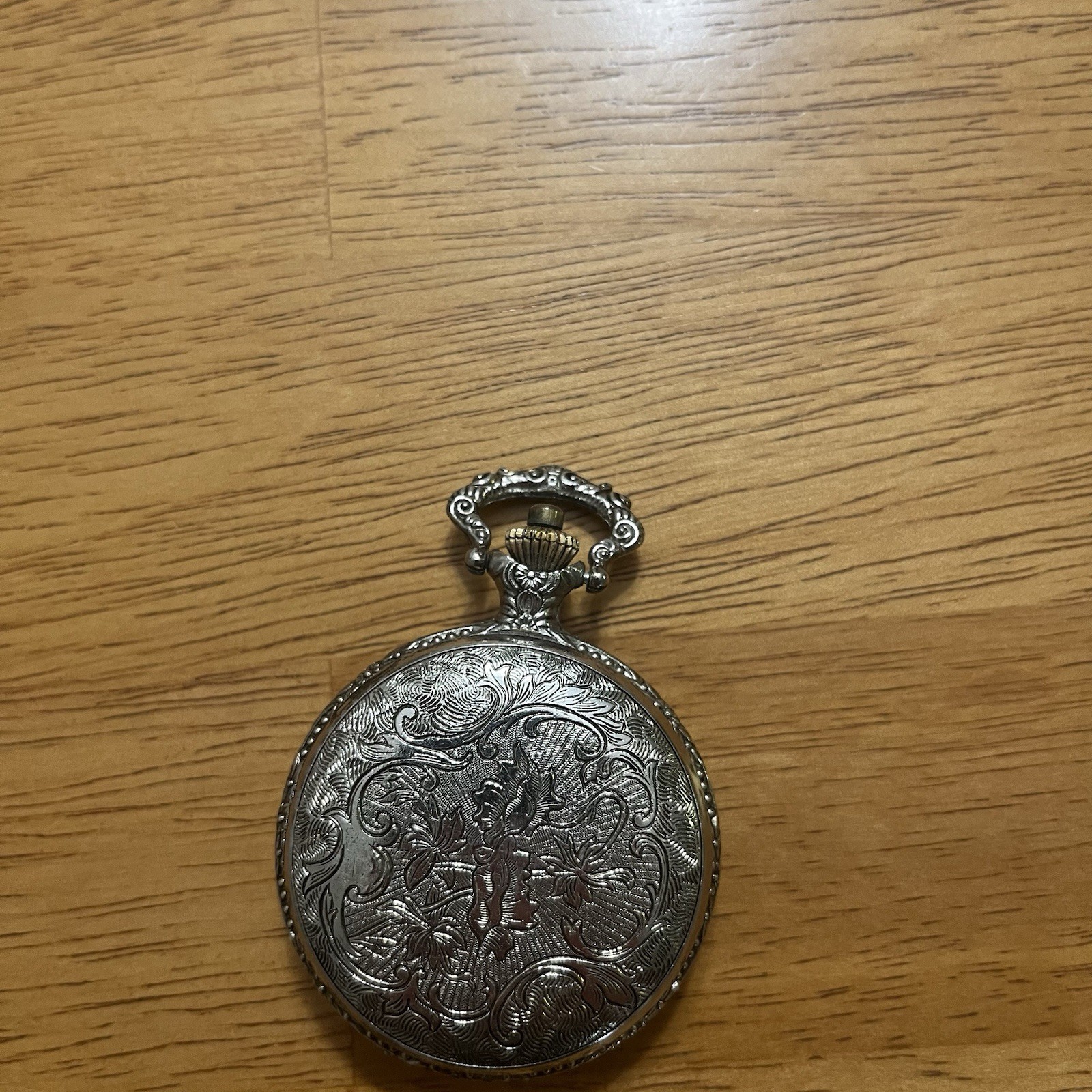 Vtg Geneva Pocket Watch Antimagnetic Hunting Deer Motif Gold Tone 1970’s Runs