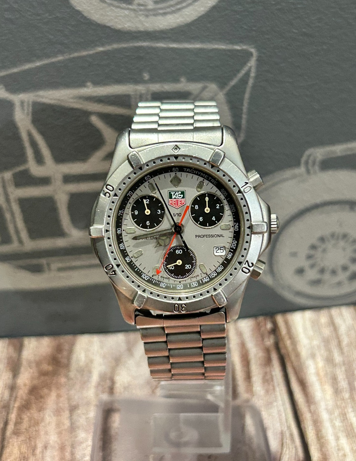 [Vintage] Tag Heuer Professional CE1111 Chronograph 38mm Quartz Men’s Watch b338
