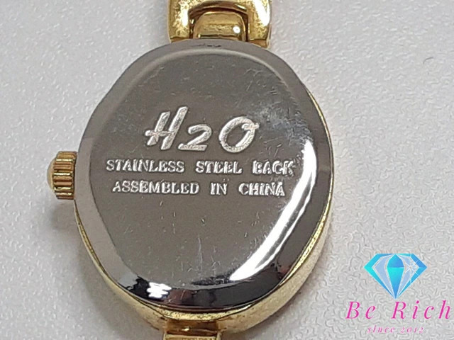 [A1R] H2O White Brown Havana Gold SS Plastic Quartz Ladies Watch [m3v]