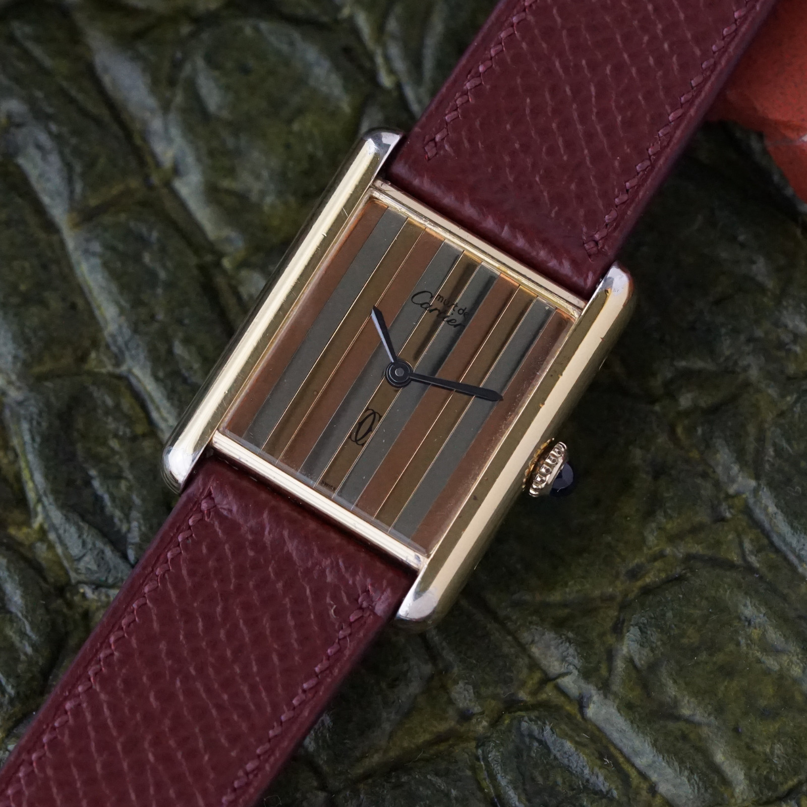 Cartier Must de Cartier Tank Tricolor Dial Vermeil Manual Wind 1980s