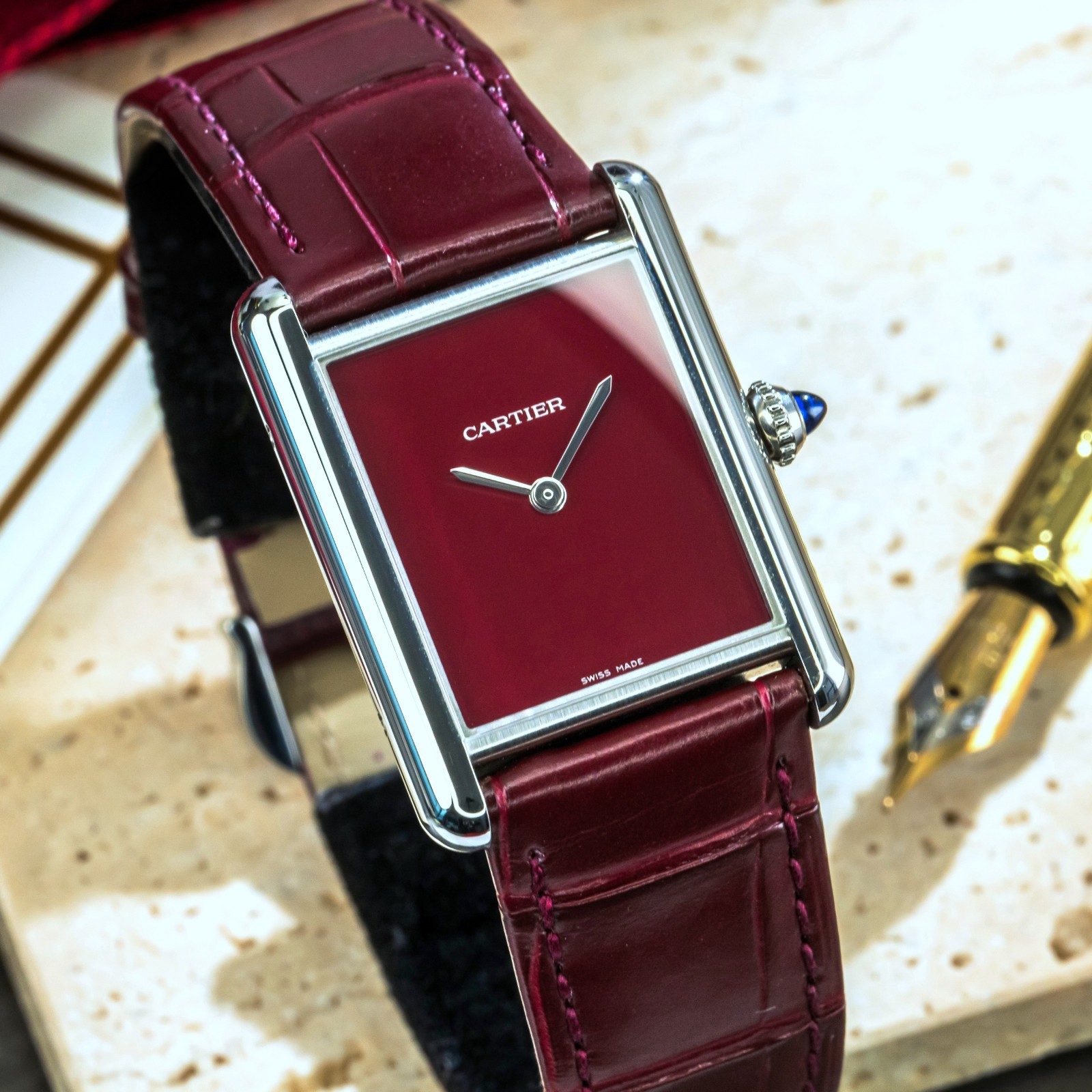 Cartier Tank Must Red Dial & Red Strap WSTA0054 – BOX & PAPERS
