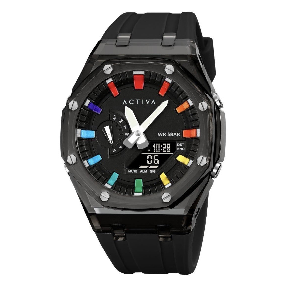 Invicta X Activa Digital Unisex Watch 45.5mm Fluorescent RainbowACW2100-06