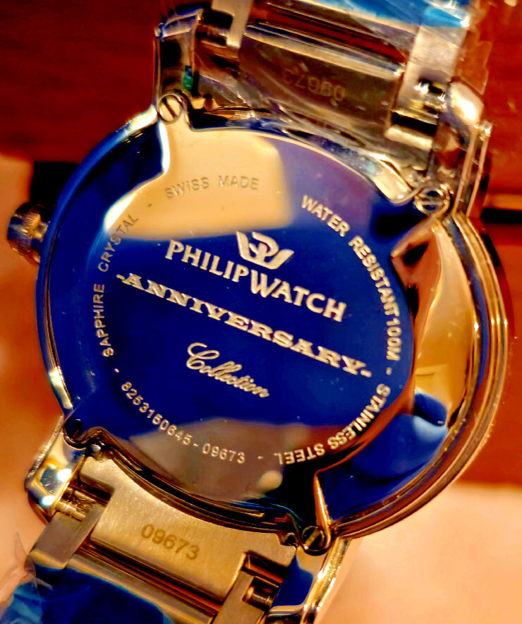 PHILIP DIAMOND & SAPPHIRE SWISS MADE LADIES TIMEPIECE VERY RARE / ON SALE NOW!