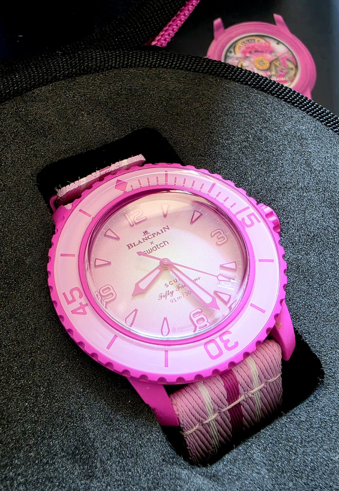 Swatch x Blancpain Bioceramic Scuba Fifty Fathoms Pink Ocean Watch BRAND NEW
