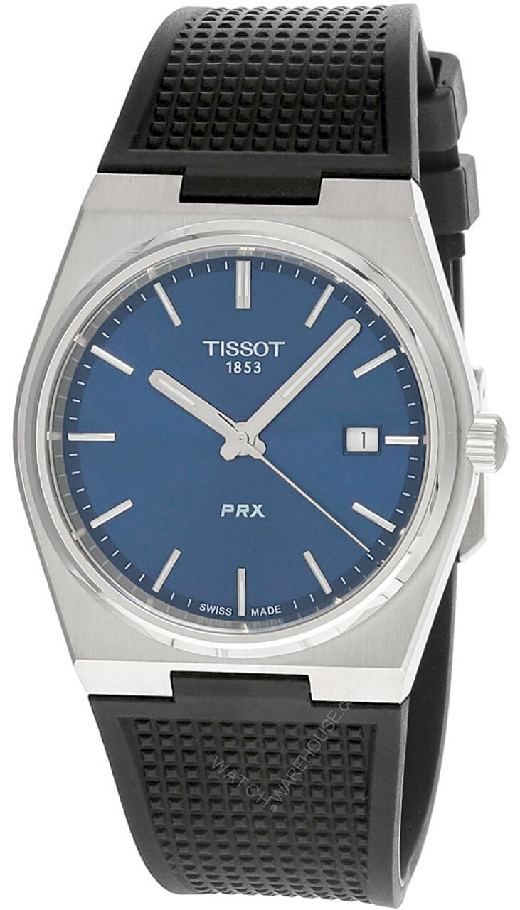 TISSOT PRX Quartz 40MM Blue Dial Rubber Men’s Watch T137.410.17.041.00