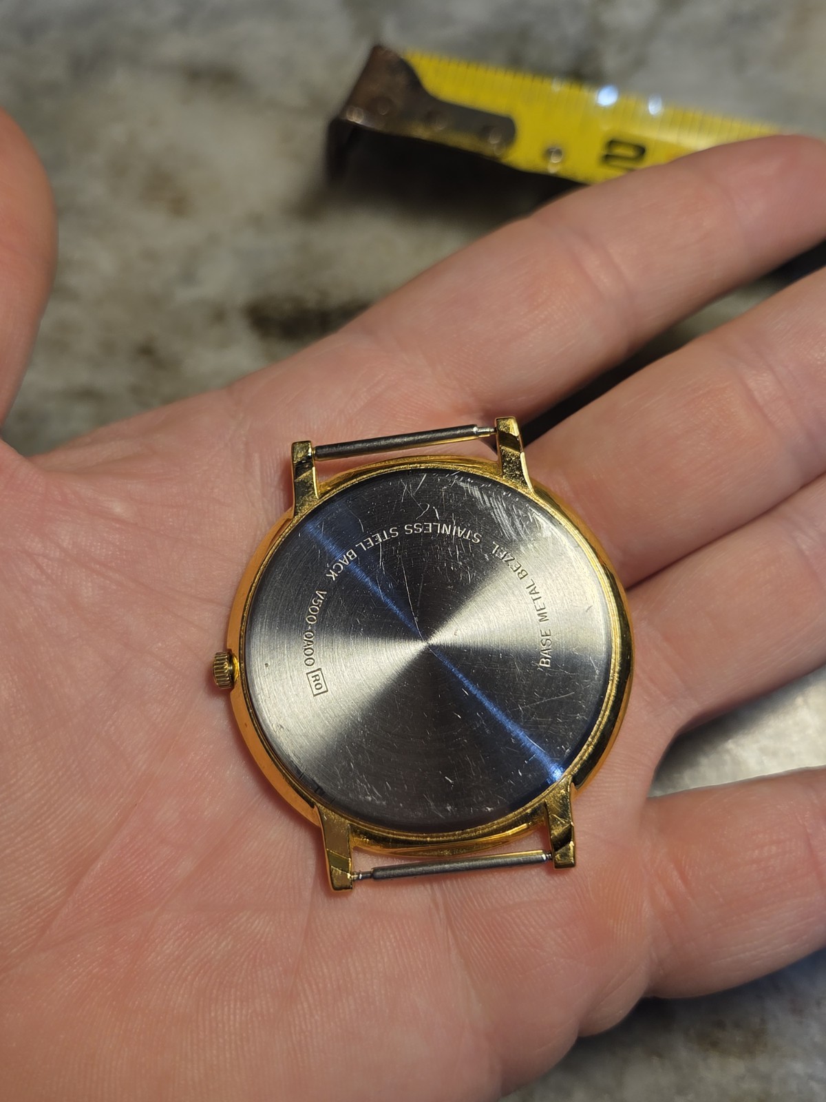 Lorus Quartz Analog Dress Watch Gold Tone Stainless Steel Blue/Silver Dial
