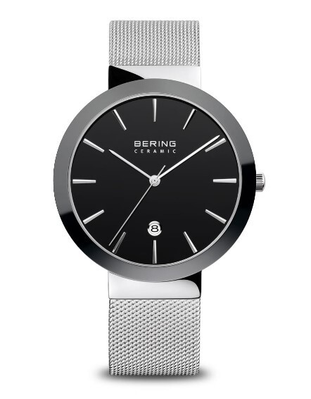Bering Ceramic Black Dial Milanese Unisex Watch 11440-042