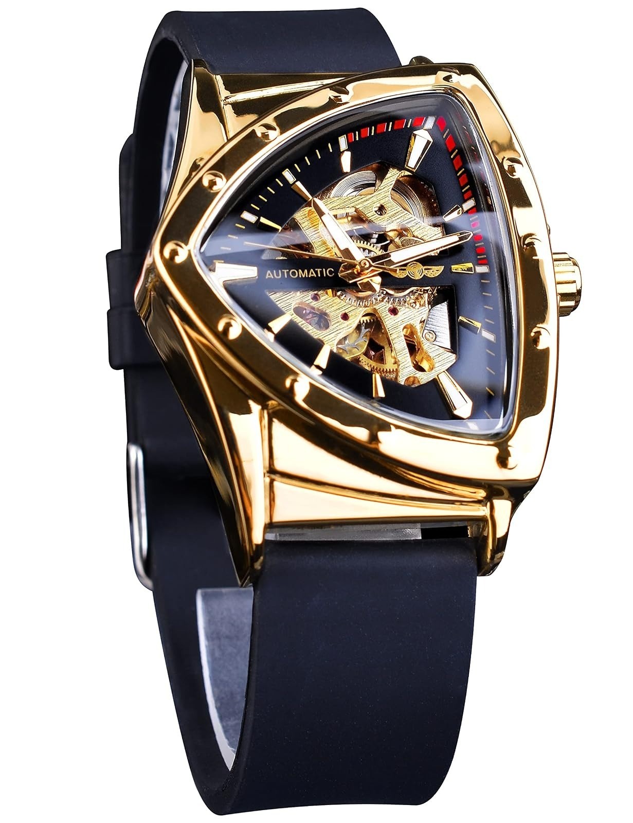 FORSINING Automatic Mechanical Skeleton Watch for Men – Luminous Dial