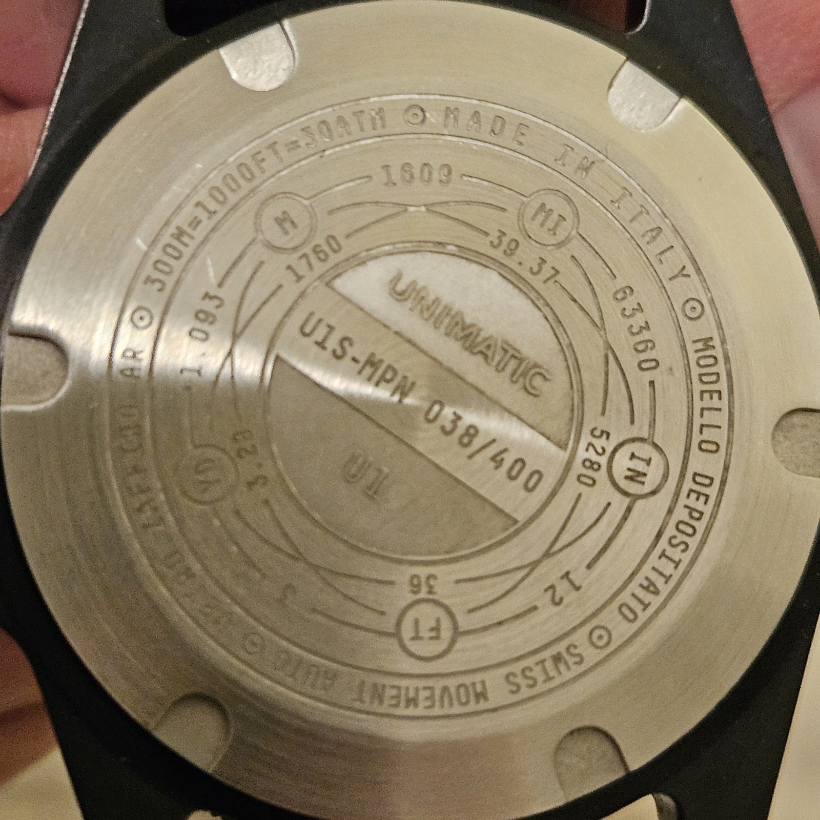 Limited Edition Unimatic Modello Uno U1S-MPN Auto Watch Black DLC SW200-1 w/Date