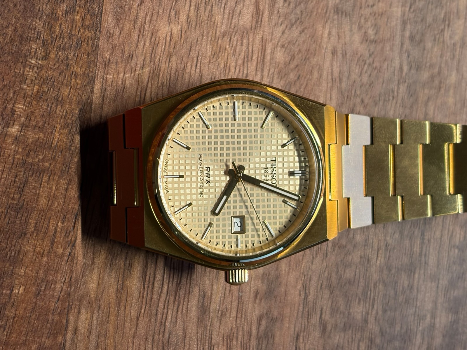 Tissot prx powermatic 80 gold band and gold dial – 40mm- T137.407.33.021.00-