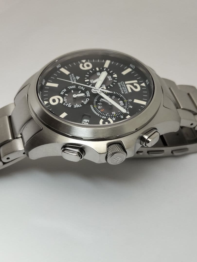 Citizen Promaster Land E610 Radio Solar Titanium Silver Watch Japan 0713613