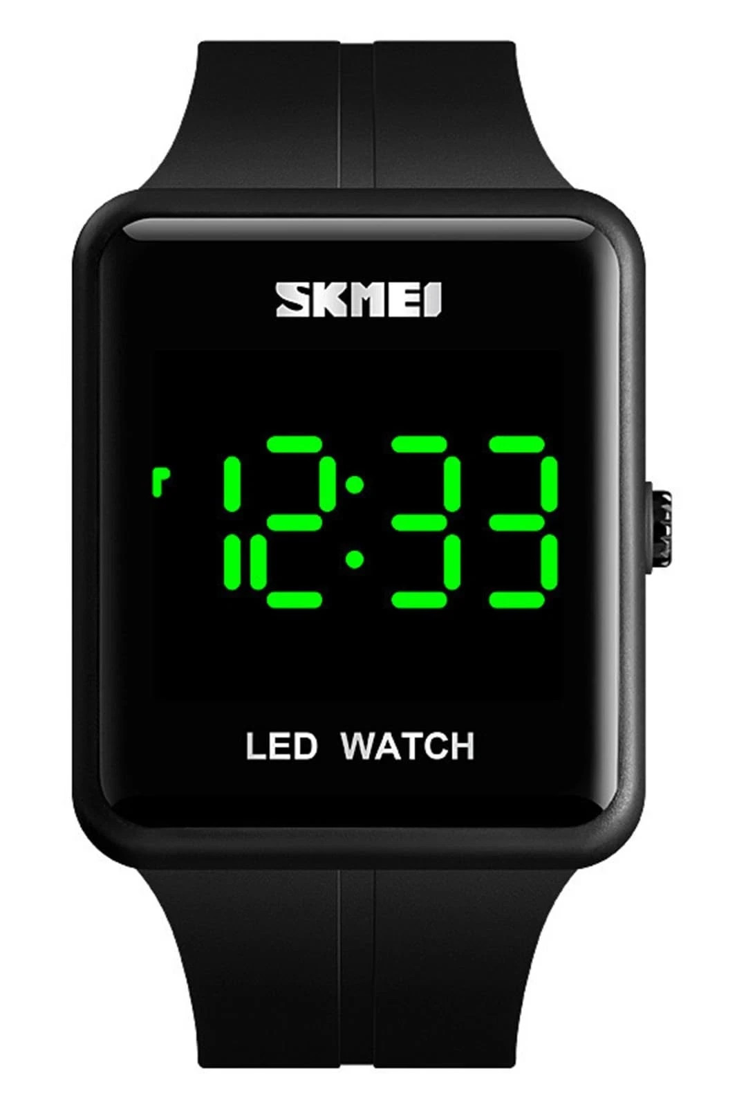 Large Face LED Digital Watch Date Time 3Bar Waterproof Men Women Black