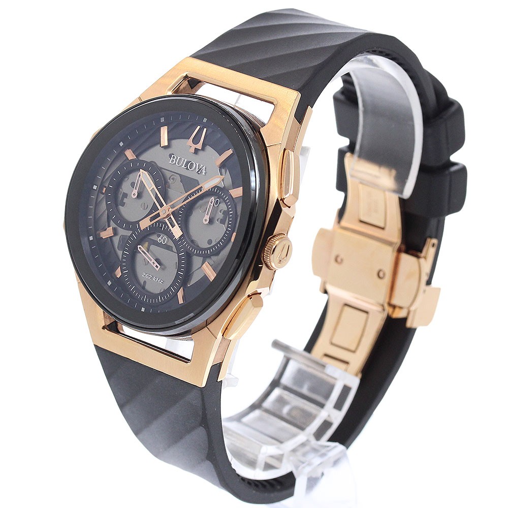 BULOVA curve 98A185 Chronograph Gray / black Dial Quartz Men’s Watch_966761