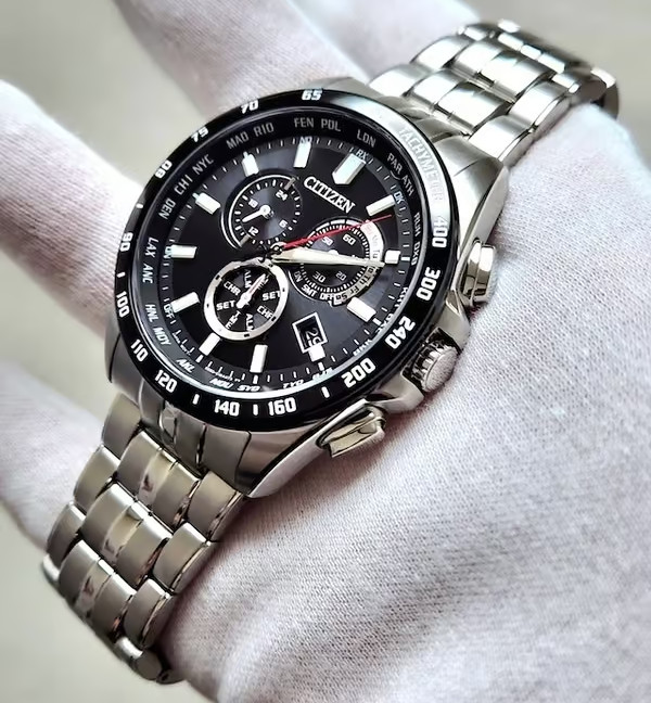 Citizen Eco-Drive Collection World Time Stainless Steel Men’s Watch CB5874-90E