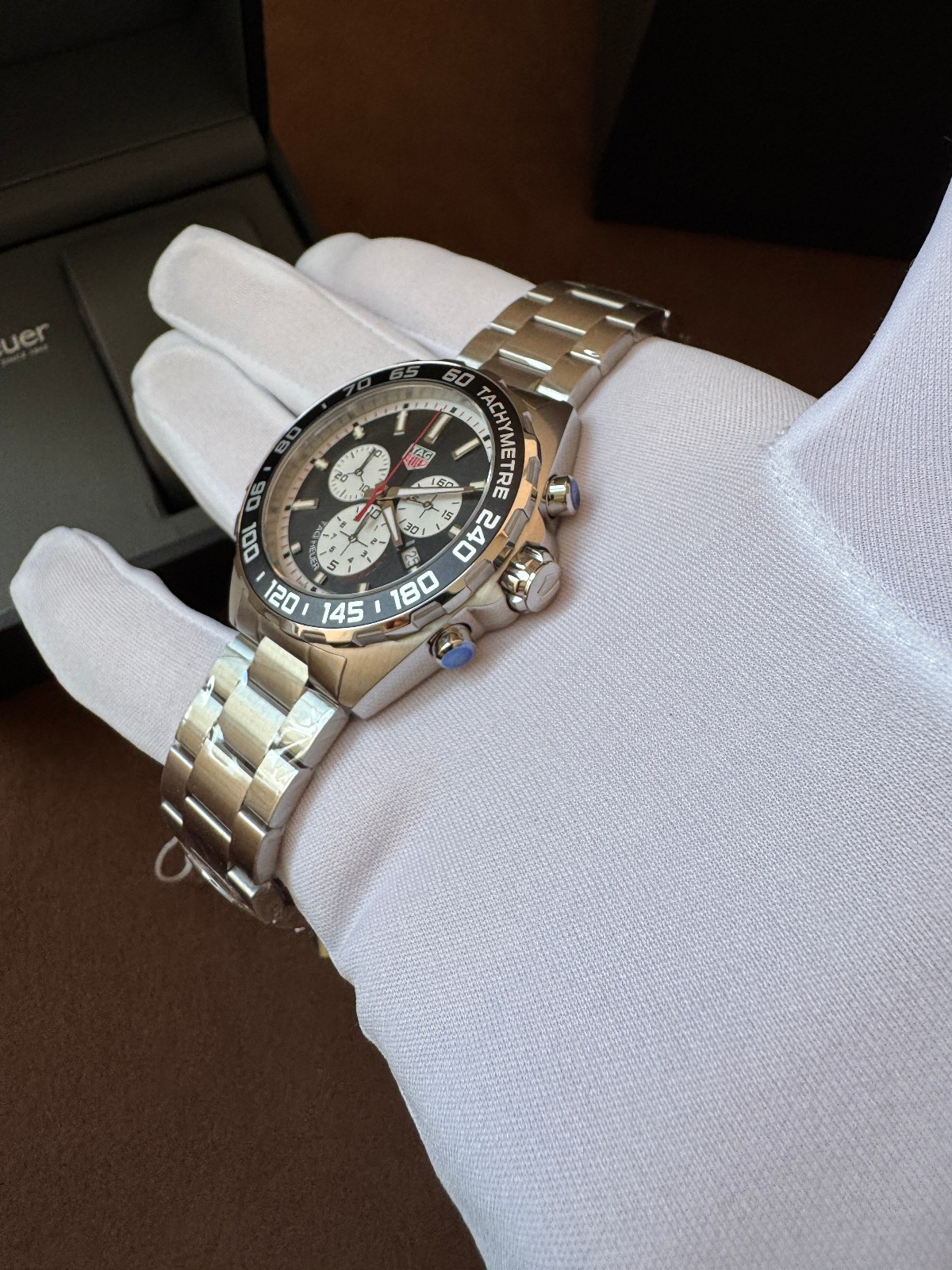 TAG Heuer Formula 1 Chronograph Black White Quartz Watch Steel CAZ101E.BA0842
