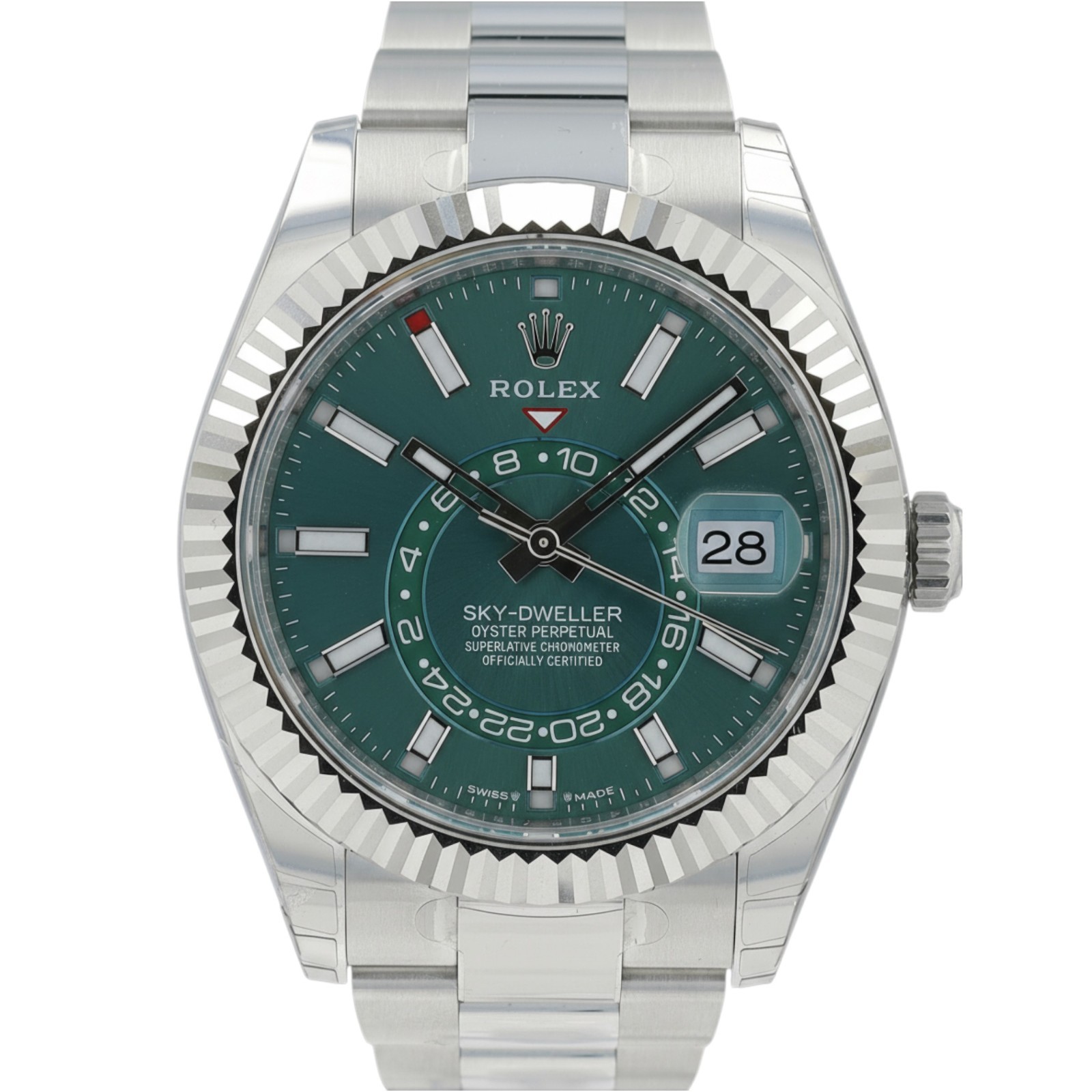 Rolex Mens Watch Sky-Dweller 336934 42mm Green Dial Watch w/ Box & Cert 2025