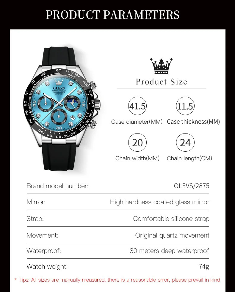 OLEVS 2875 Luxury Men Watch Quartz Man Watches Waterproof Luminous Top Brand