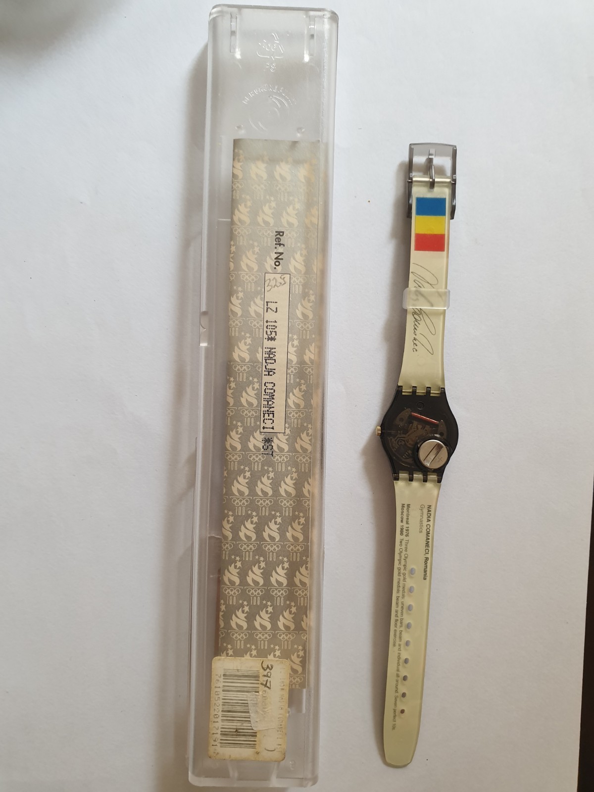 Vintage Swatch Watch “Nadja Comaneci” LZ105 Atlanta Olympics 1996 NOS