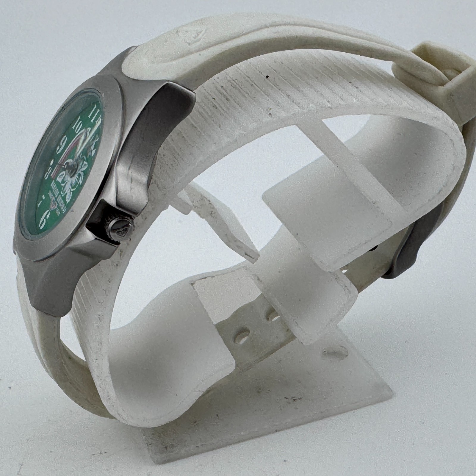 Roxy Surfing Original Quartz Watch Panorama Women 50m Silver Green New Battery