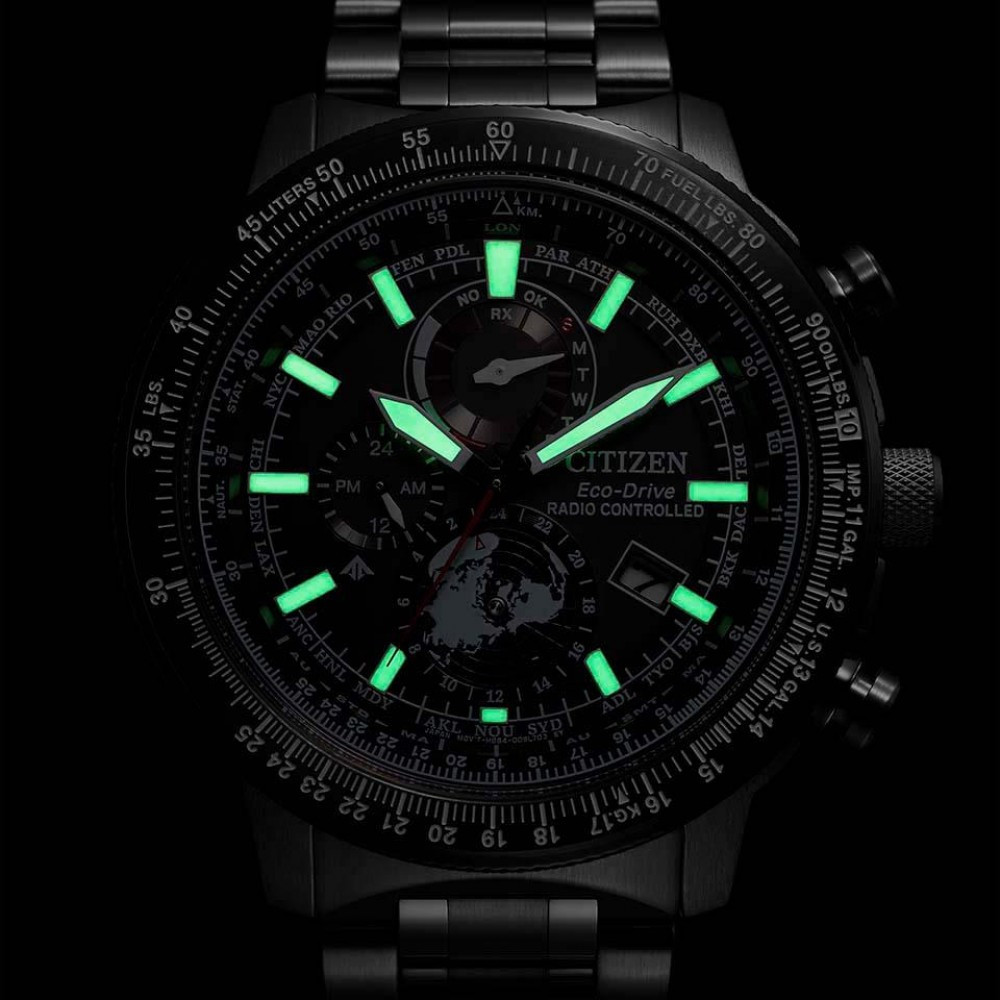 Citizen Promaster Geo Trekker Sapphire Crystal BY3005-56G World Time Watch