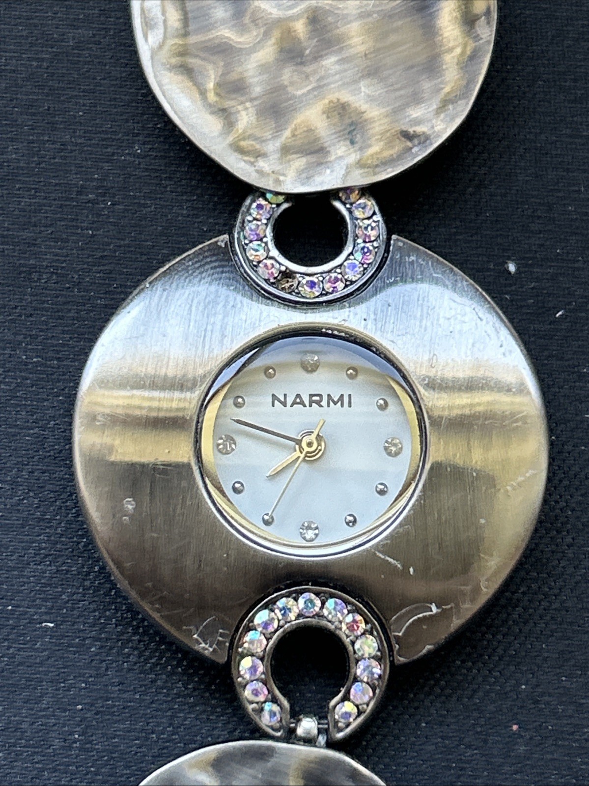 Narmi Silver Tone White Dial Women’s Quartz Watch