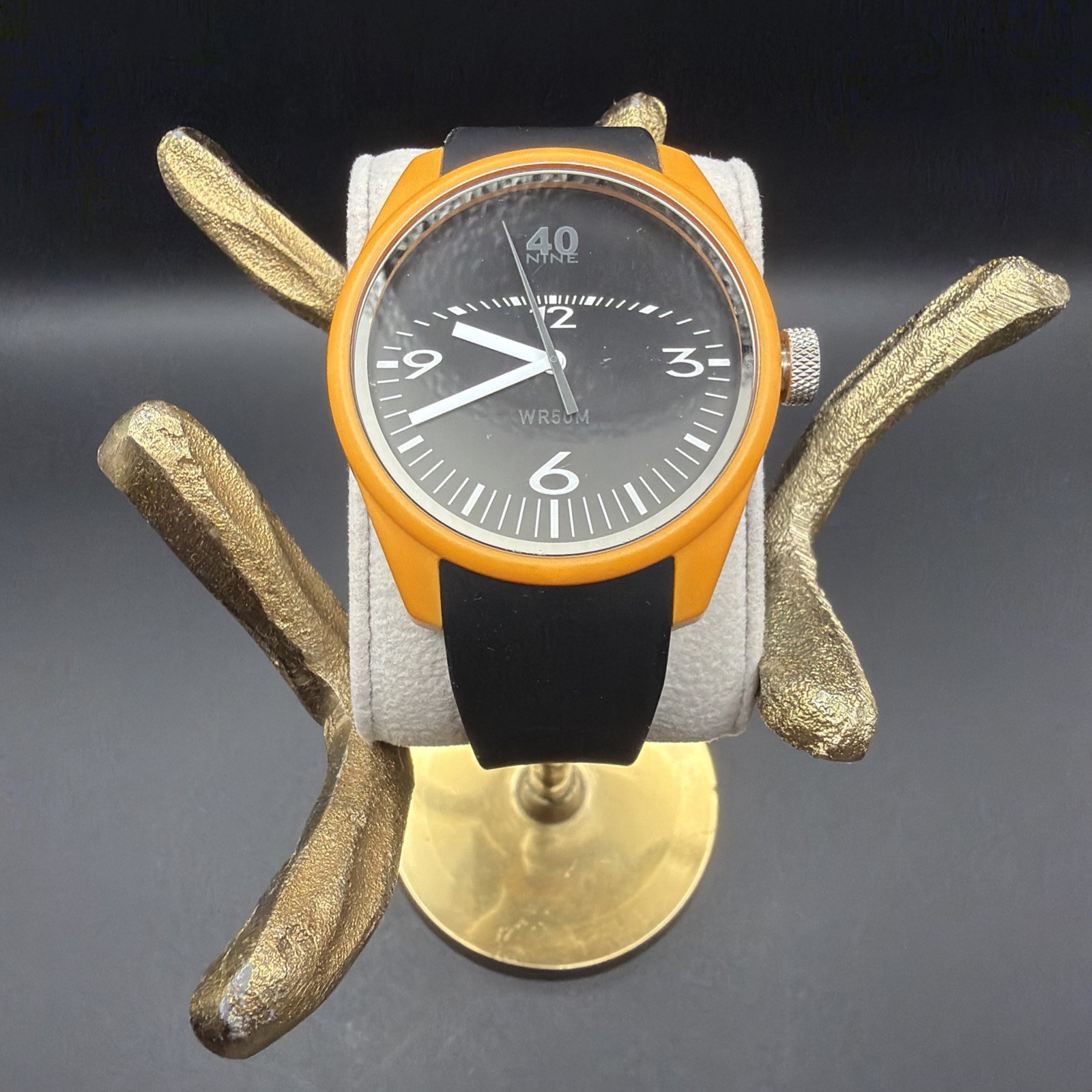 40Nine 40N3.5 Mens 43mm “Cyber” Watch – Orange And Black – New Battery