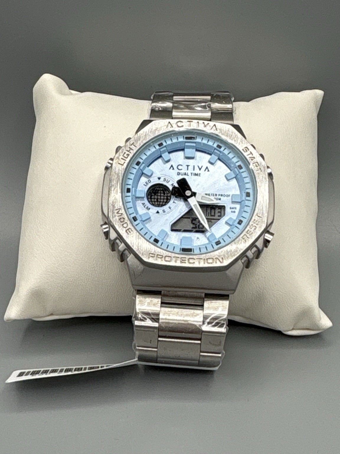 Activa Signal X Invicta ACWM423-003 Unisex Digital Watch 45.5mm Blue Dial Silver
