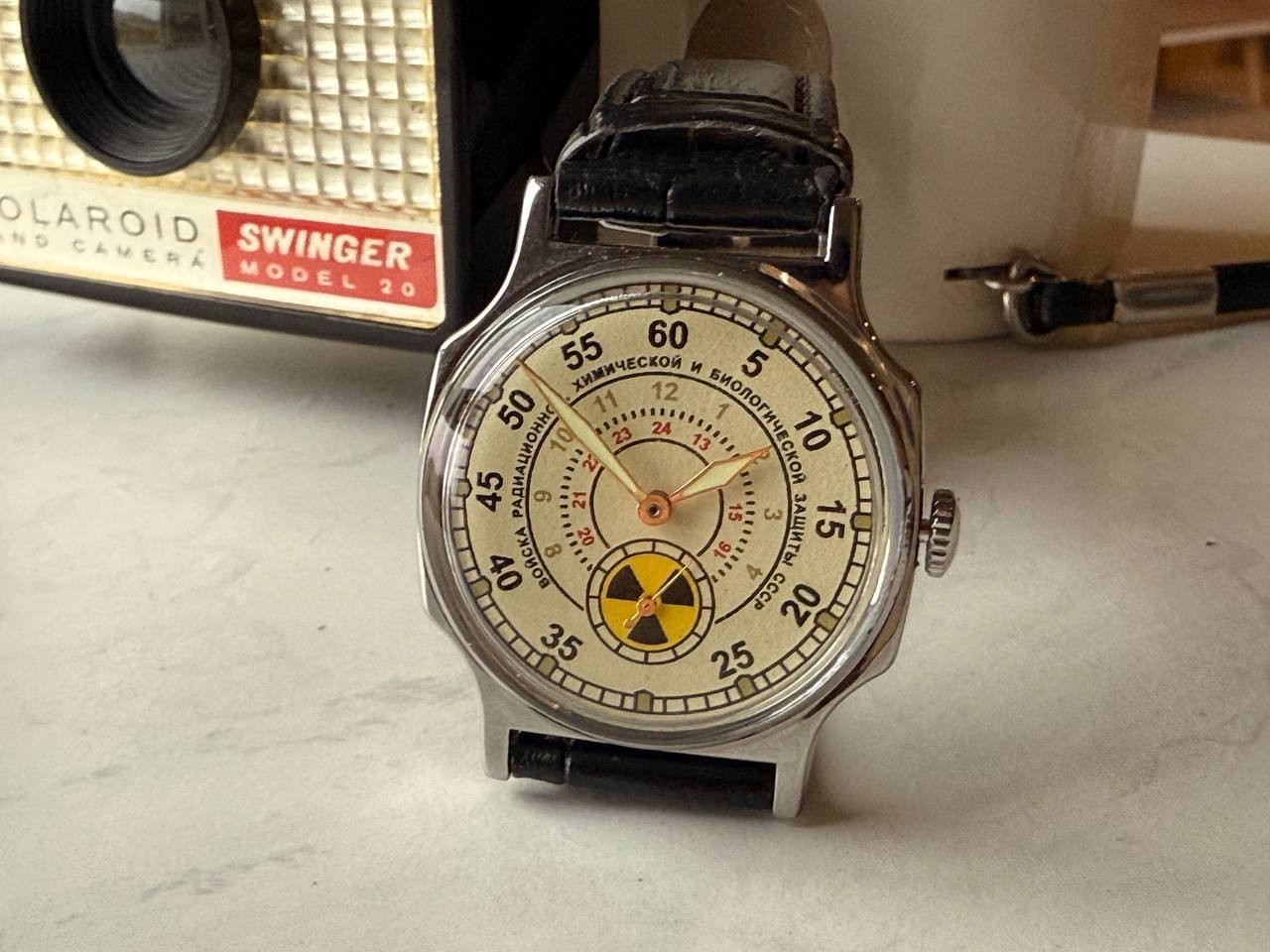 Soviet Mechanical Wrist Watch Pobeda Chernobyl Atomic Radiation USSR original