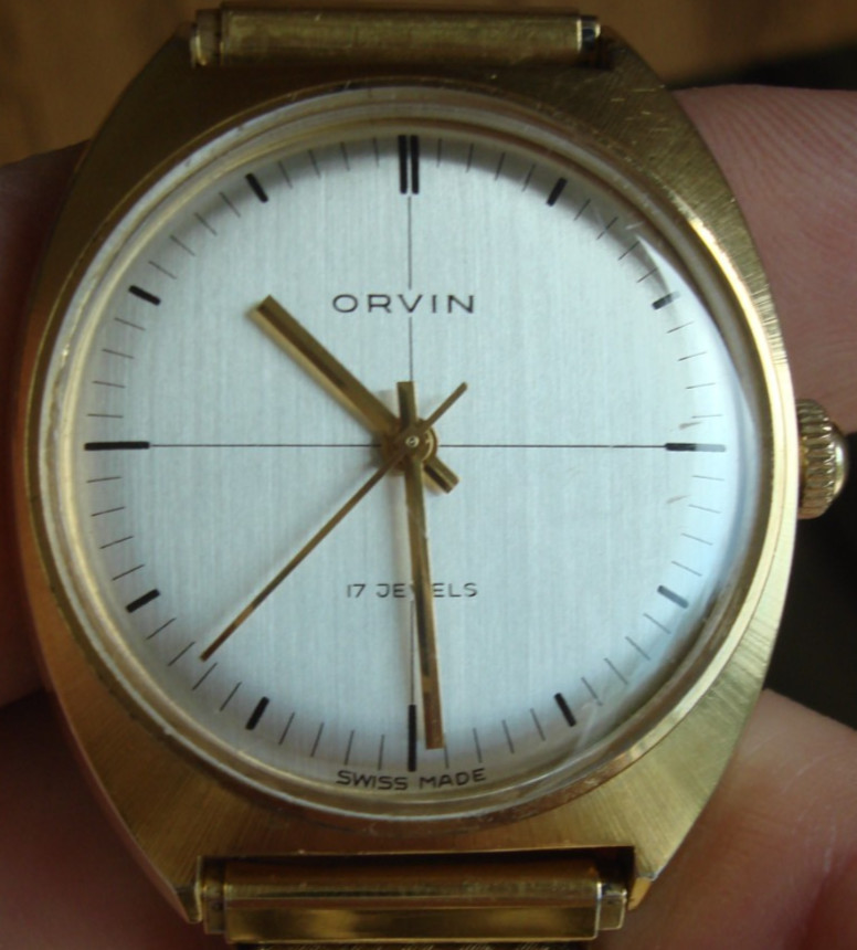 1970’s Orvin Brushed Crosshair Dial Swiss 17 Jewels AS ST 1950/51 wristwatch