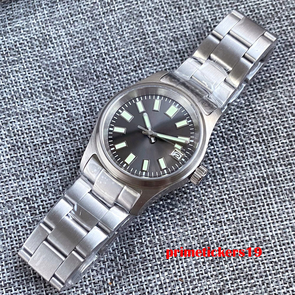 Tandorio 36mm Men Automatic Watch Date Sunburst Dial Sapphire NH35A PT5000 20bar