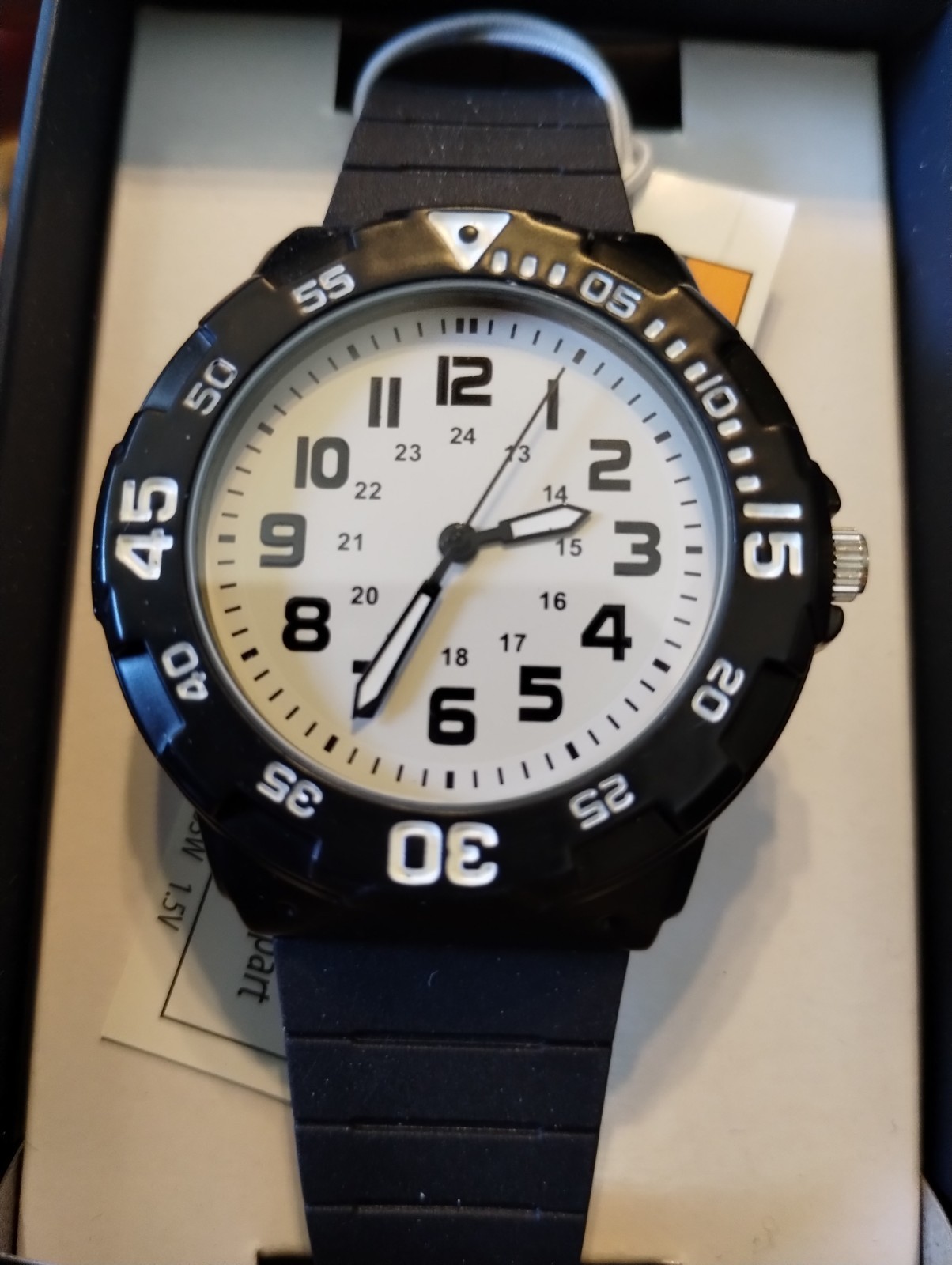 George Wrist Watch W Long Life Battery Black 2 Piece Strap W Box And Papers
