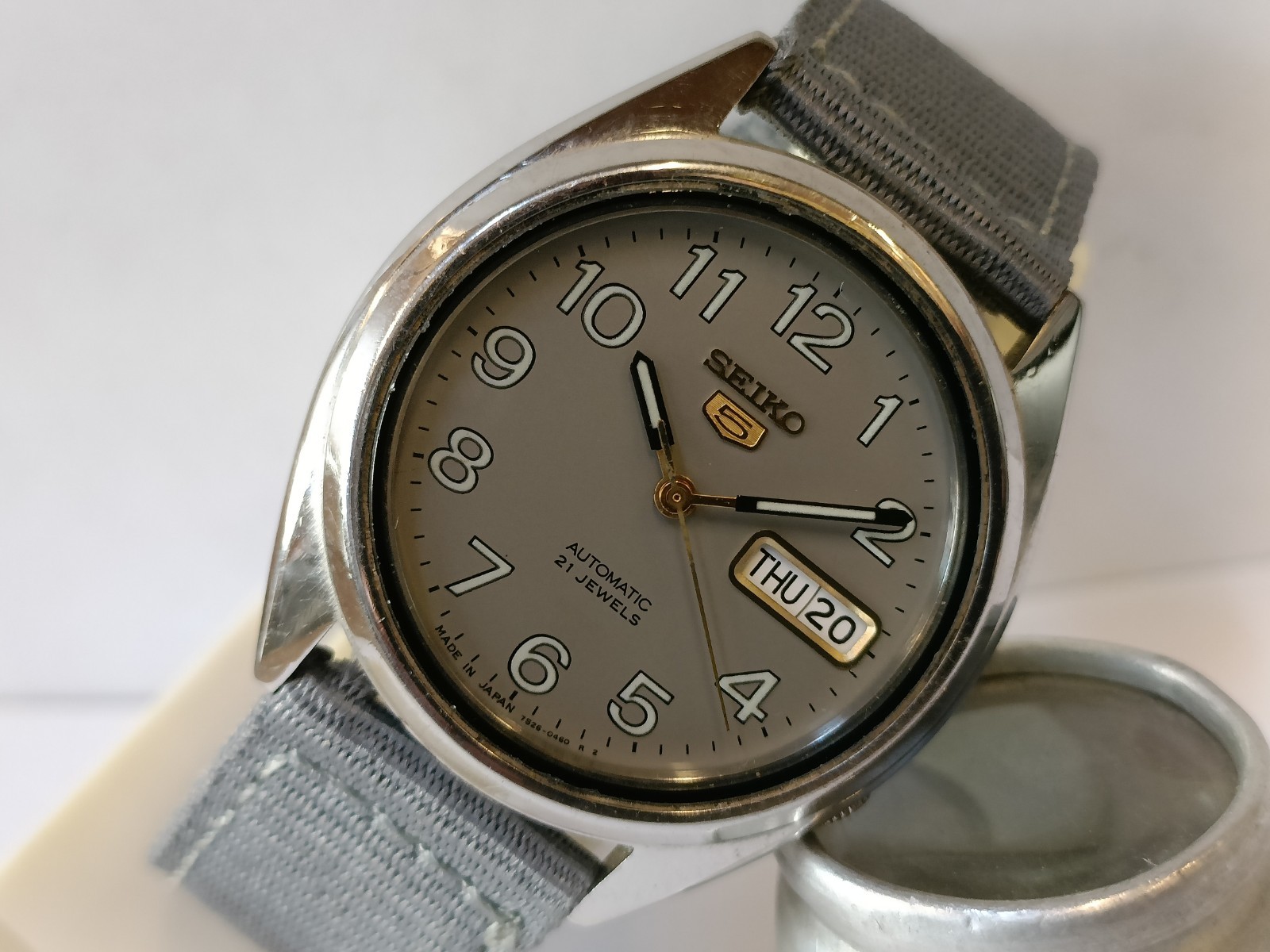 VINTAGE SEIKO 5 AUTOMATIC GRAY DIAL 7S26-3180 JAPAN MEN’S WORKING CONDITION
