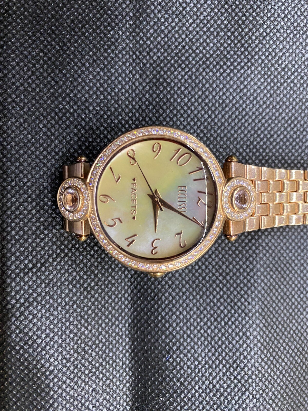 Women’s Ecclissi “Facets” Watch Womens Gold Colored Stainless Steel Case