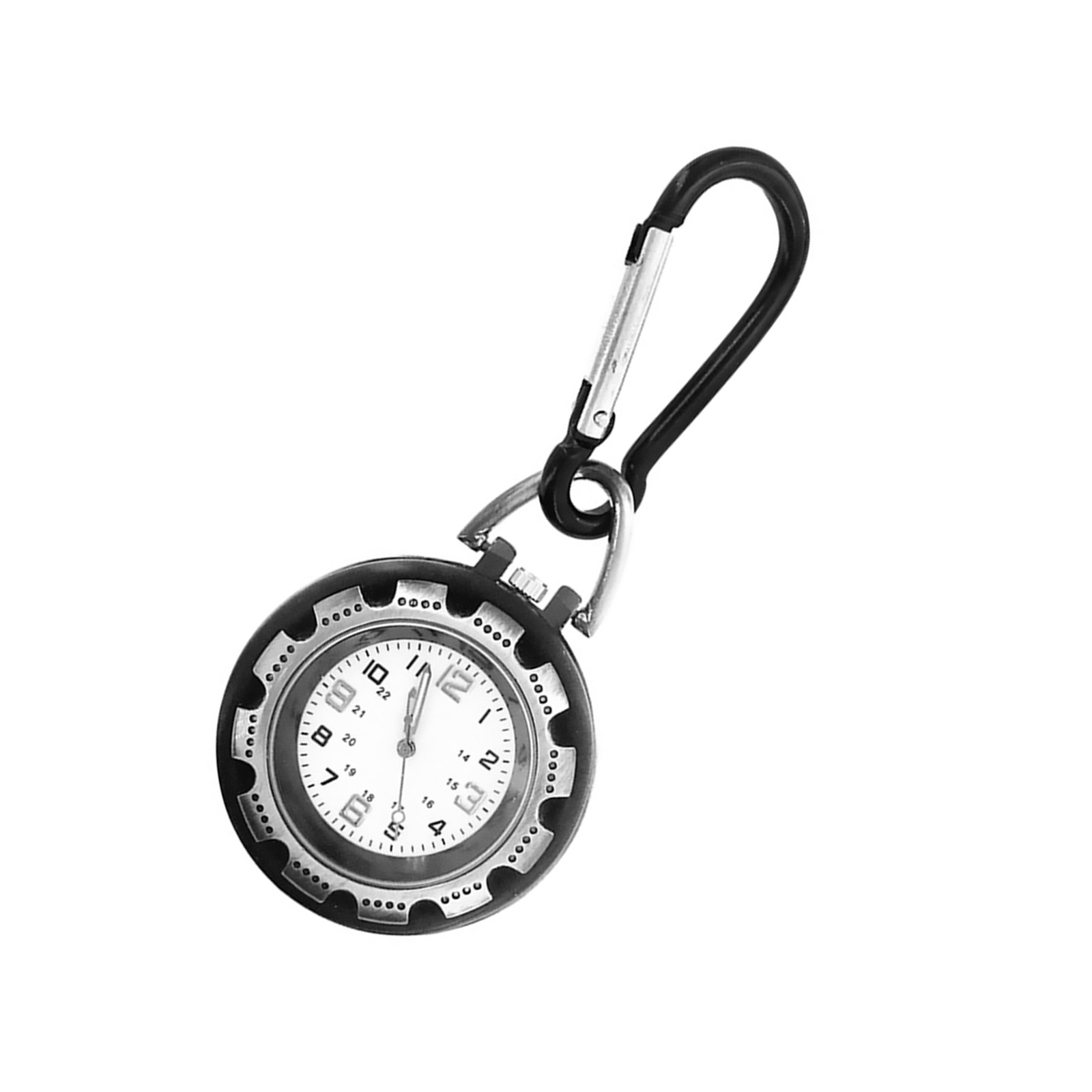 1 PC Outdoor Mountaineering Backpack Clip-on Alloy Carabiner Quartz Pocket Watch