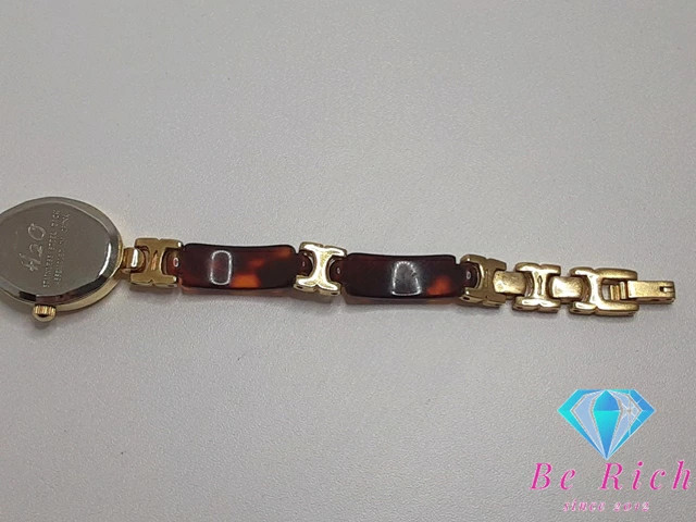 [A1R] H2O White Brown Havana Gold SS Plastic Quartz Ladies Watch [m3v]