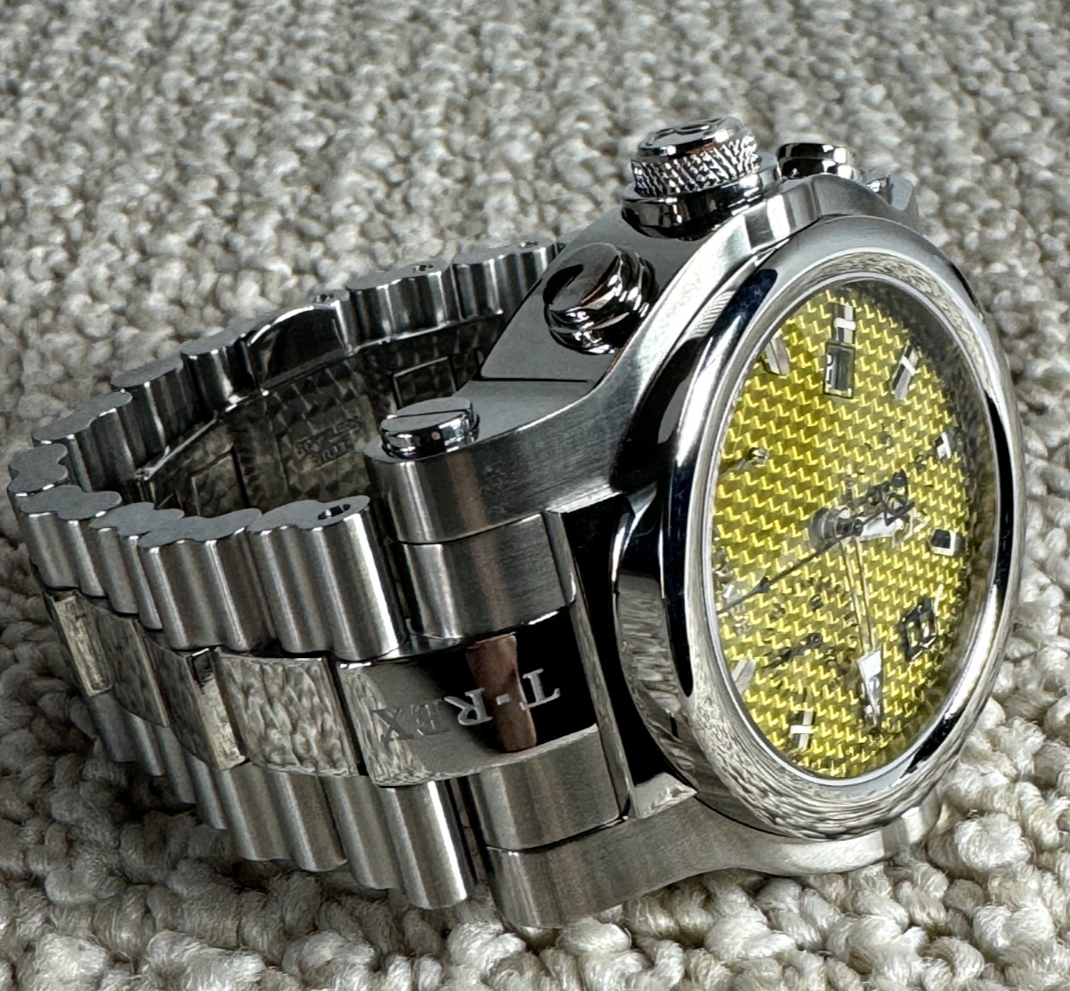 Vtg. Renato T-Rex Mens Swiss chronograph Watch, New in Box w/ new battery