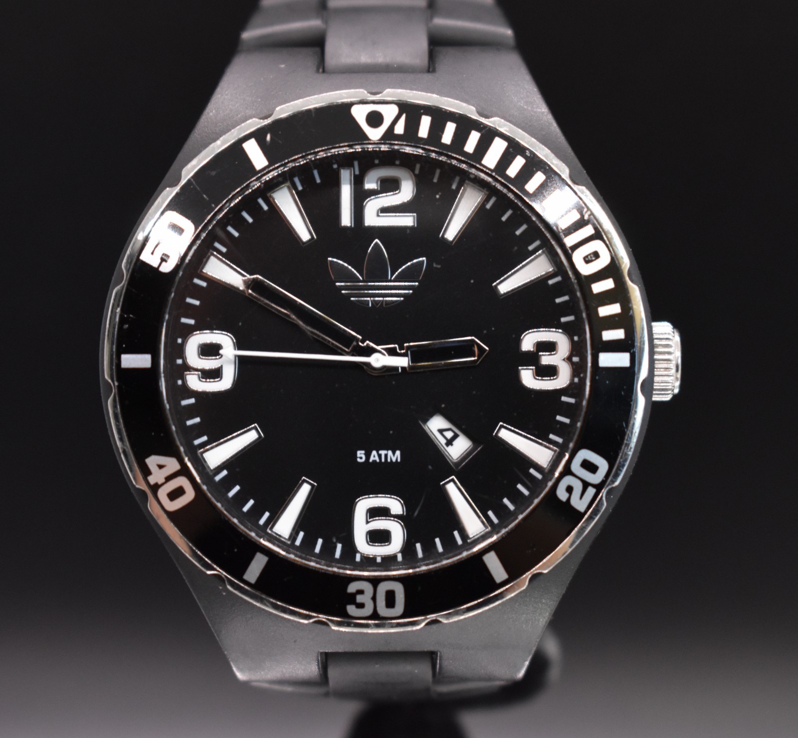 Adidas Melbourne ADH2603 Men’s Watch Black Carbon Coated Date Swiss Quartz 50mm