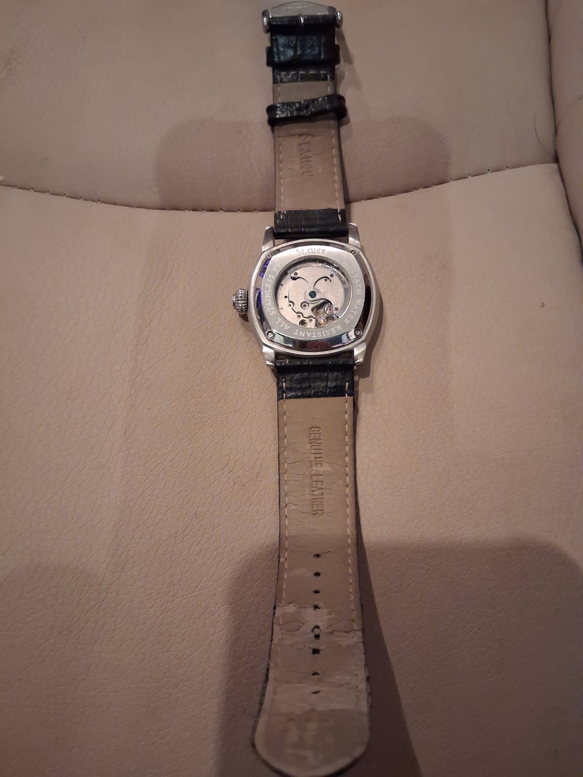 Stauer 1930 Dashtronic Automatic 21 Jewel Men’s Watch Leather Band Vintage Style