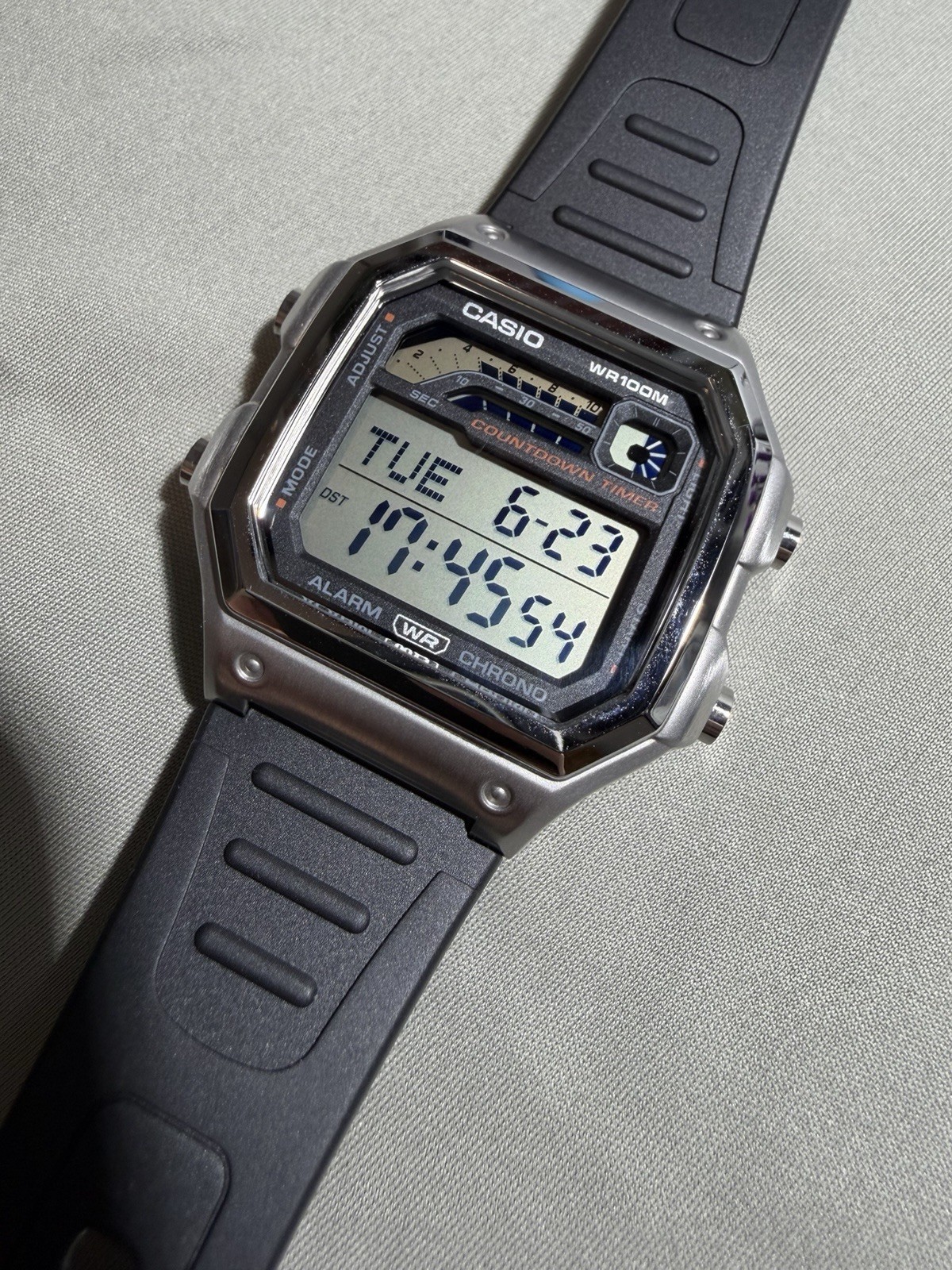Casio WS1600H Custom Mod Stainless Steel Case Mineral Crystal Premium Build