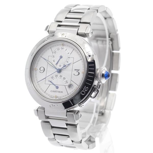 Cartier Pasha de Cartier W31037H3 38mm SS Silver Dial Automatic Watch #C5136