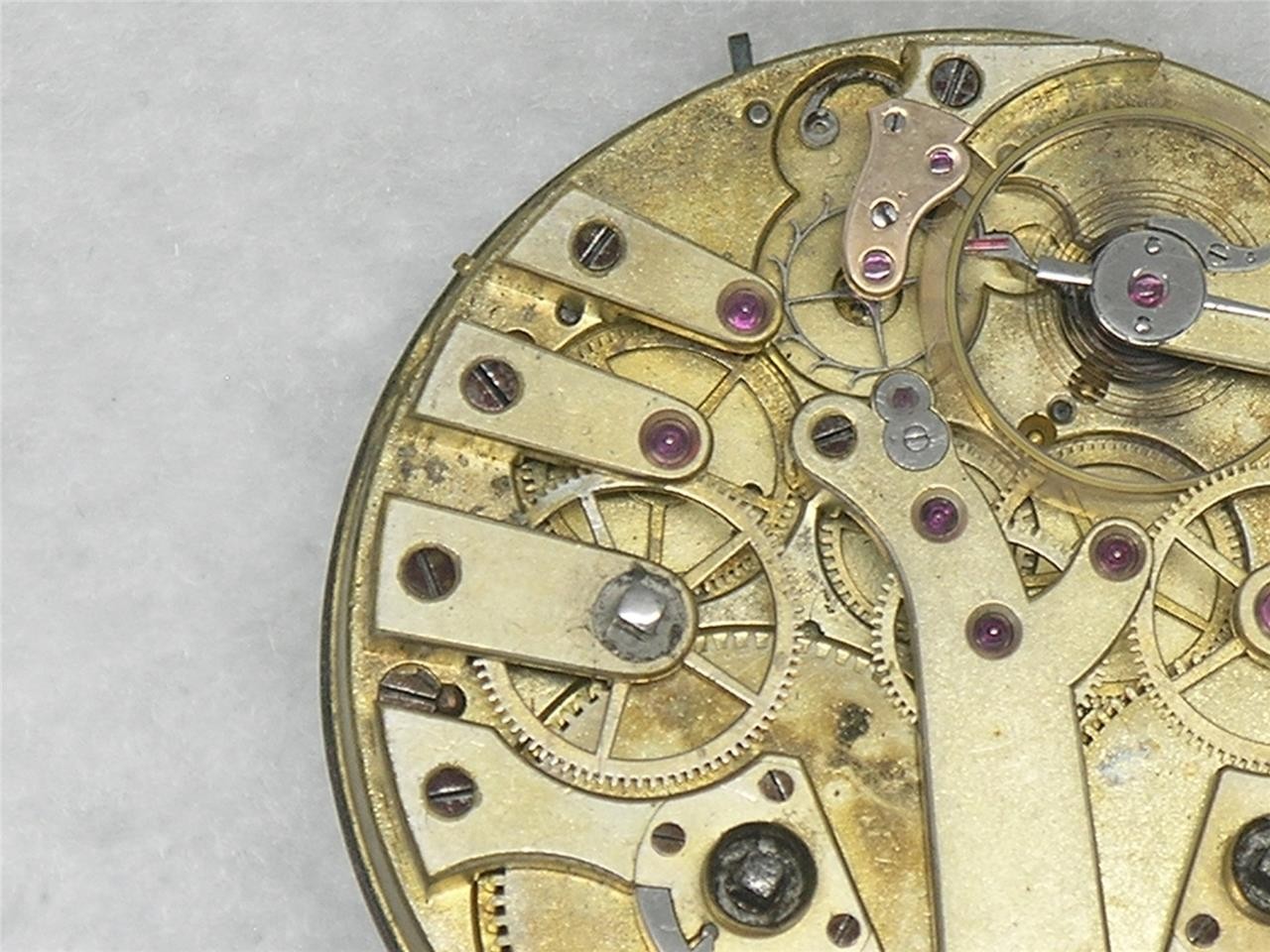 VERY RARE 30 JEWEL 44MM JUMPING INDEPENDENT SECONDS SWISS MOVEMENT, RUNNING!