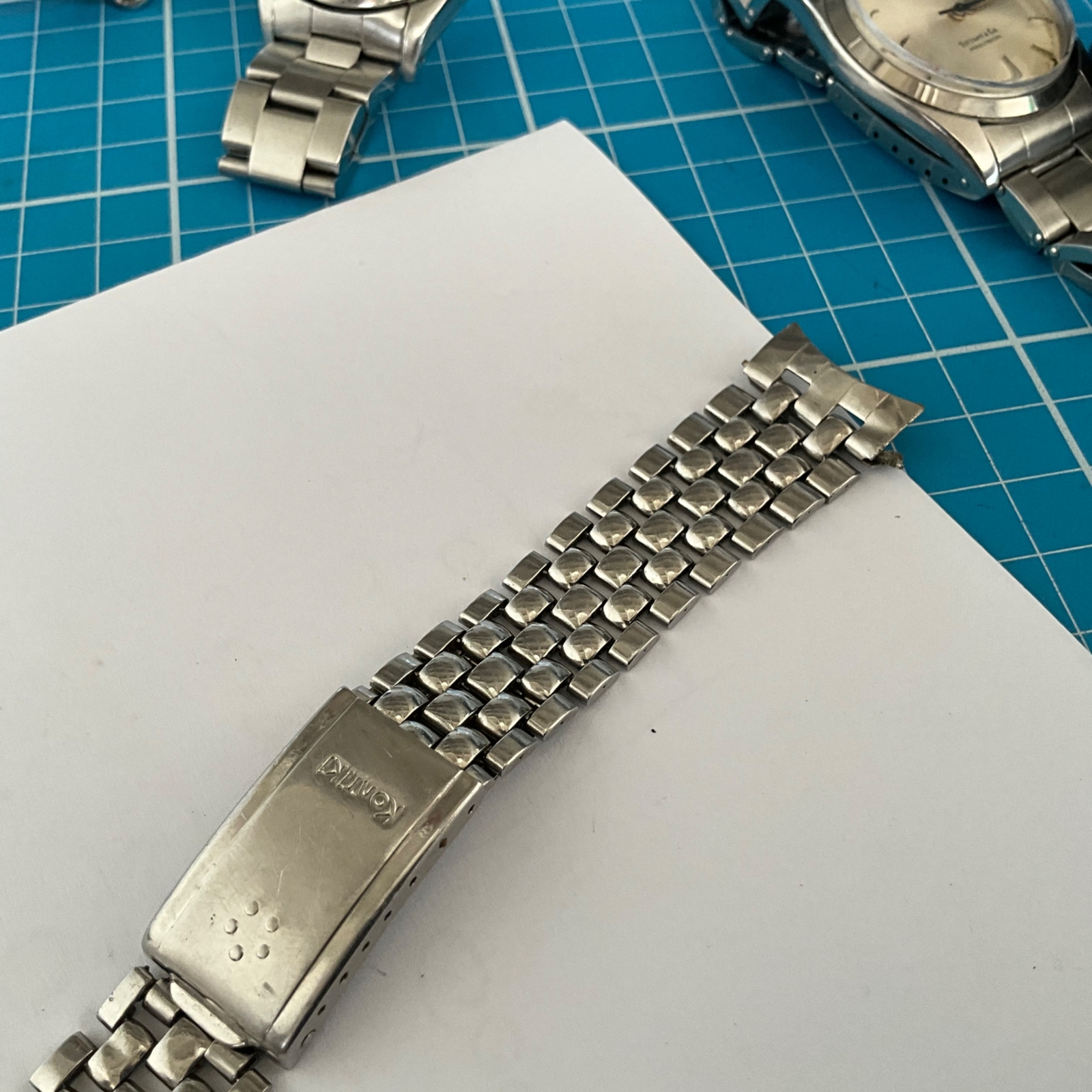 VINTAGE ETERNA MATIC SUPER KONTIKI DIVER BRACELET 20MM GAY FRERES #14 STOCK 7001