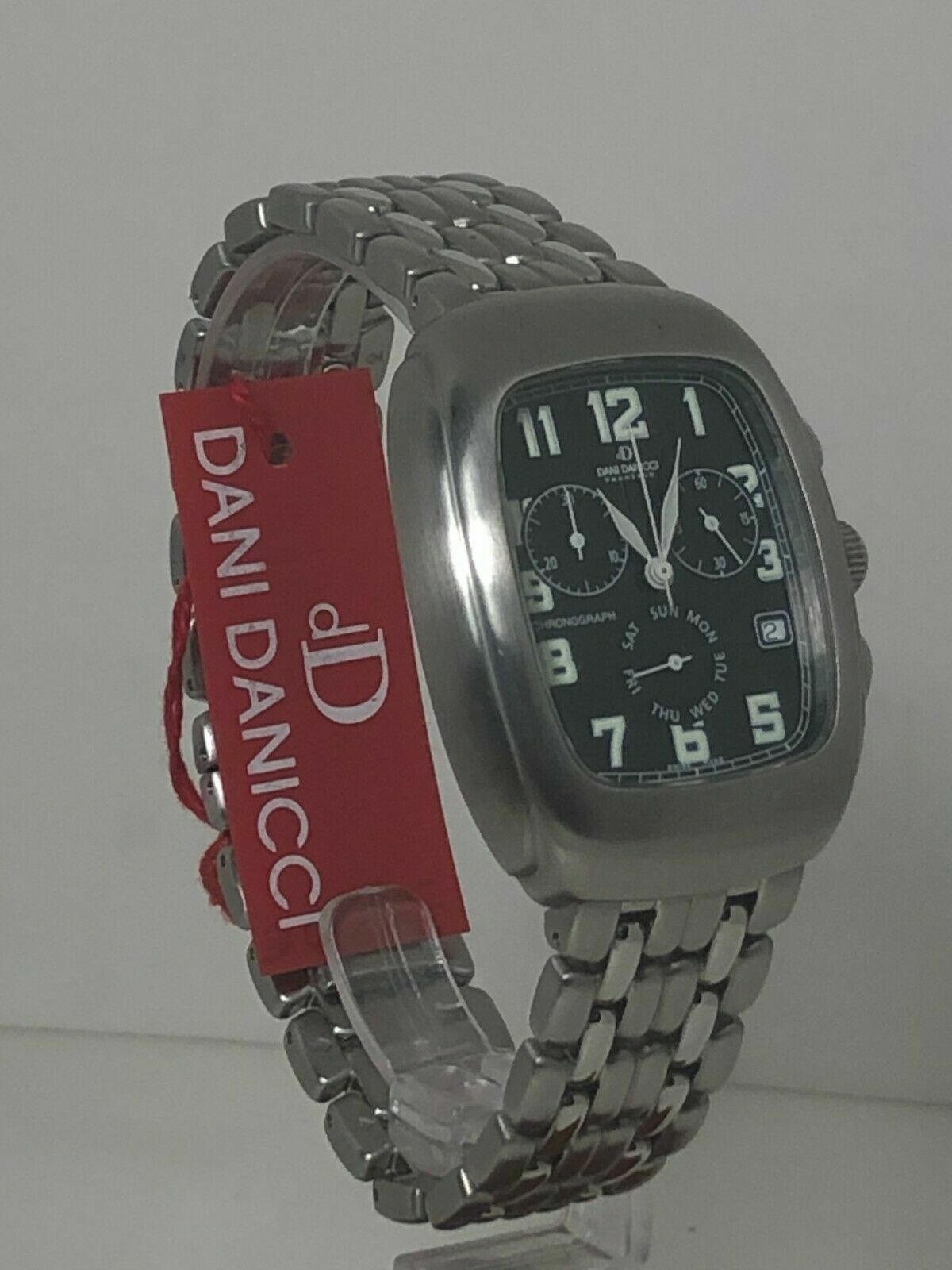 Swiss watch chronograph Dani Danicci all stainless steel 5 atm butterfly clasp