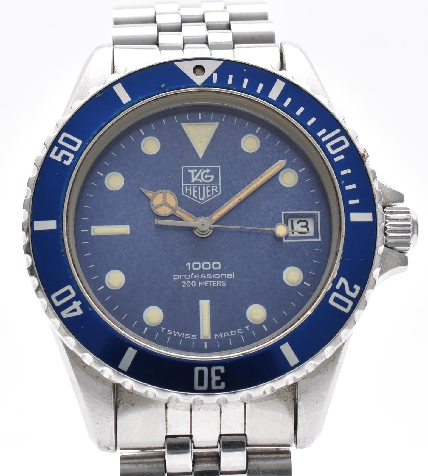 TAG Heuer 1000 Professional 980.613B Navy Blue 37mm Quartz Vintage Men’s Watch