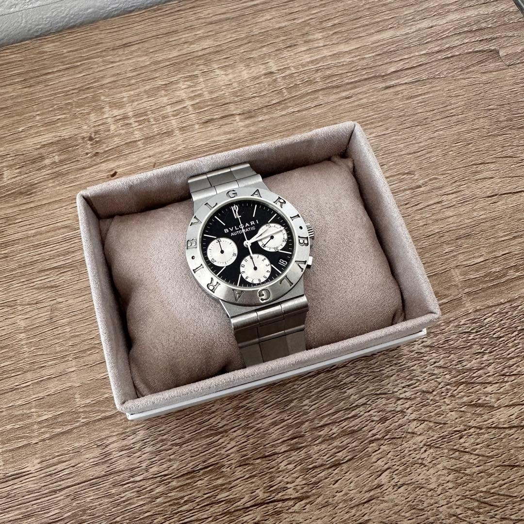 BVLGARI Diagono Sport CH35S Chronograph Automatic Men’s Watch Black Swiss 35mm