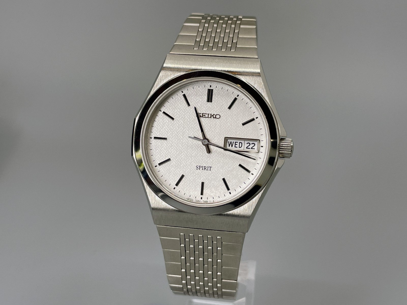 [Mint] Seiko Spirit 7N93-7000 Silver 35mm Qz Men’s Watch ‘KANJI’ Vtg1995 -US Stk
